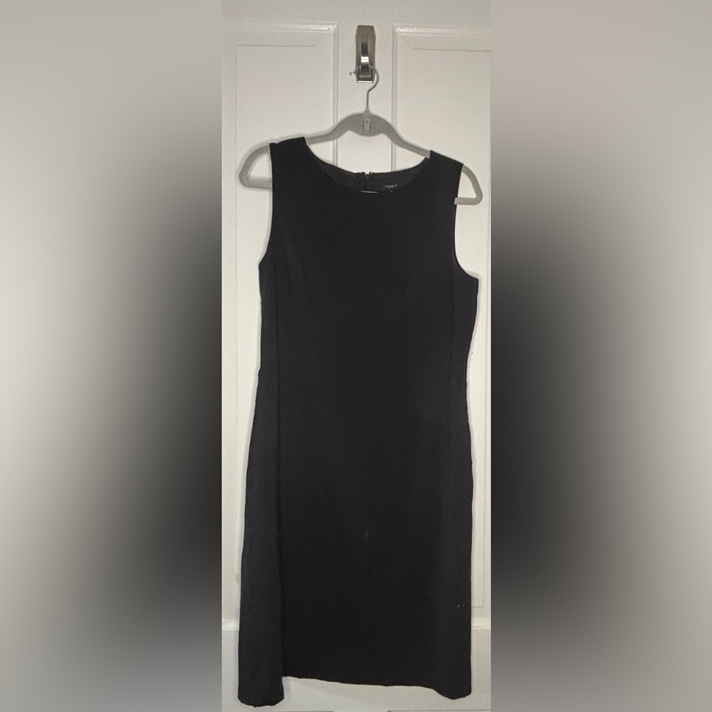 Ann Taylor Black Sleeveless Midi Sheath Dress